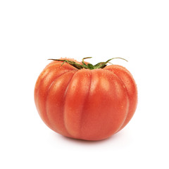 Ripe red beef tomato isolated