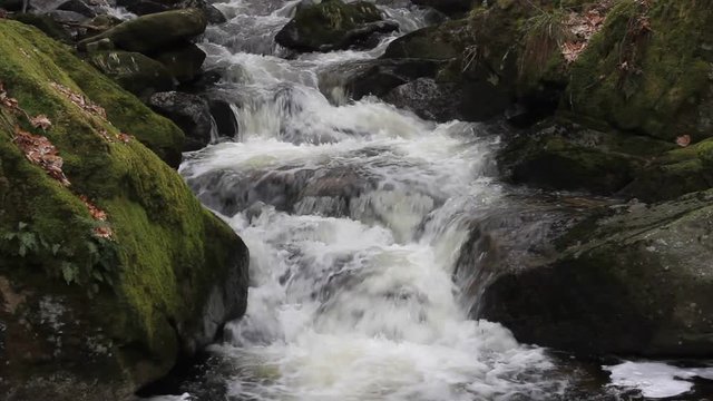 Mountain stream, waterfalls, rocks, saxony-anhalt, harz, Ilse, gemany in spring