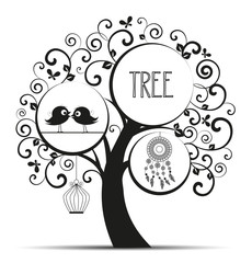 Vector silhouette tree