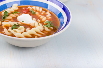 Fresh tomato soup.