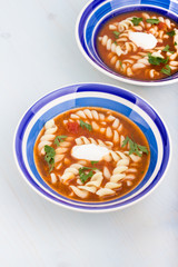 Fresh tomato soup.