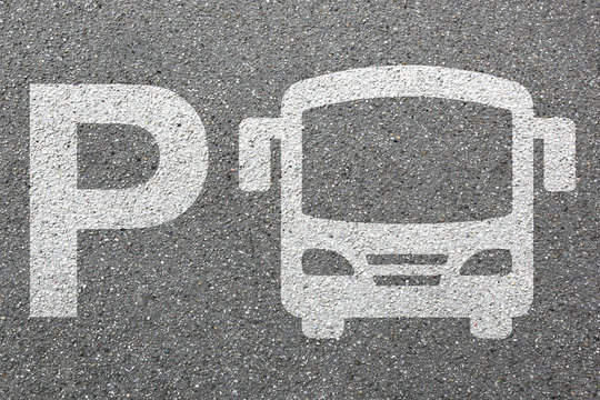 Parkplatz Bus Autobus Fernbus Linienbus parken Verkehr Mobilitä