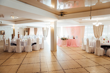 table set for wedding or another catered event