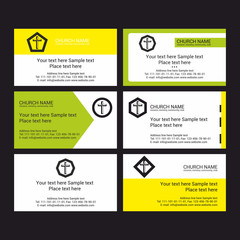 Set of christian visit cards.