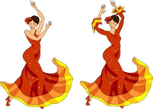 flamenco dancer set