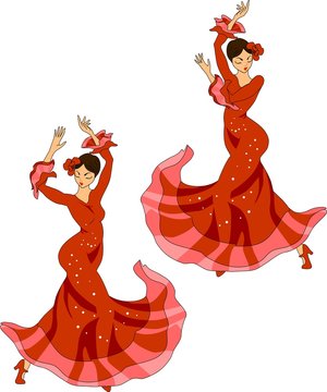 flamenco dancer set