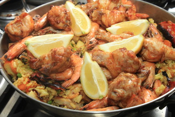 Fresh made paella