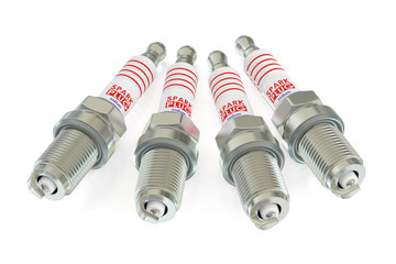 Spark plugs, 3D rendering