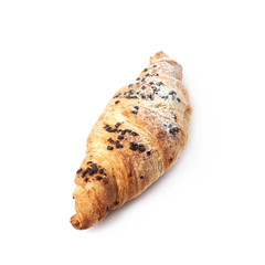 Chocolate croissant pastry isolated