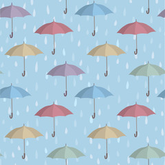 Fototapeta na wymiar Water drops seamless pattern. Raindrop background. Rain texture