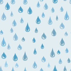 Raindrop background. Rainstorm Seamless Pattern. Rainy weather water drop pattern