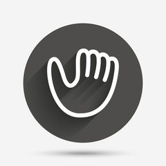 Baseball glove sign icon. Sport symbol.
