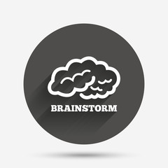 Brainstorm sign icon. Intelligent smart mind.