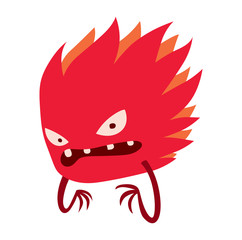 Cartoon viruses characters vector set.