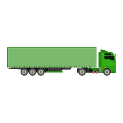Cargo truck vector illustration isolated on white background. Cargo truck vector icon illustration. Delivery truck silhouette