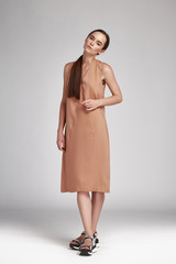 Fashion designers clothes casual and office business woman