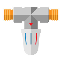 Gas or water crane flat icon vector illustration.