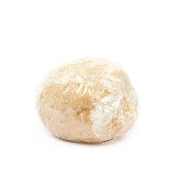 Ball of raw dough isolated