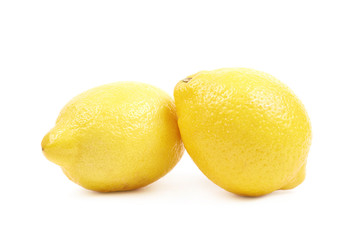 Two lemon fruits isolated