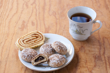 Tea and sweets for dessert