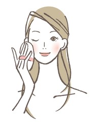 メイク　女性　ファンデーション