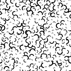 Seamless black and white abstract pattern. Memphis style. Decorative background