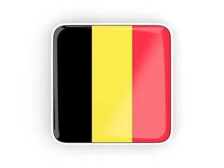 Fototapeta premium Flag of belgium, square icon