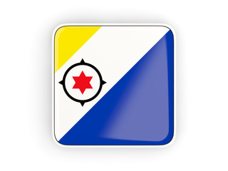 Obraz premium Flag of bonaire, square icon