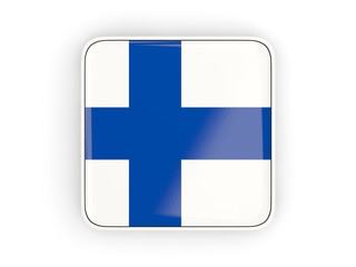 Obraz premium Flag of finland, square icon