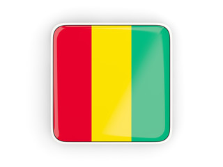 Fototapeta premium Flag of guinea, square icon