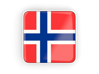 Flag of norway, square icon