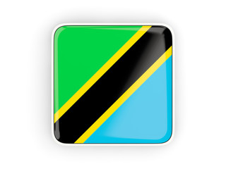 Flag of tanzania, square icon