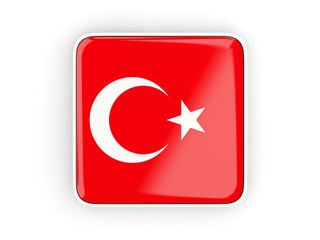 Flag of turkey, square icon