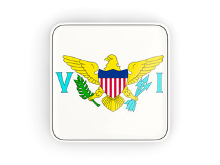 Flag of virgin islands us, square icon