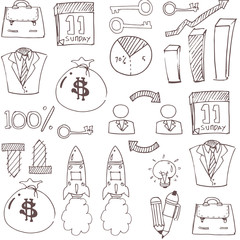 Doodle of flat image business