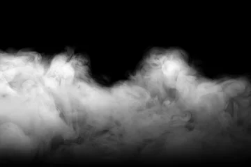 Fototapeten Abstract fog or smoke move on black color background © Jenov Jenovallen