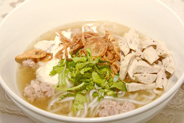 Vietnamese Traditional Food- soup containing rice vermicelli and