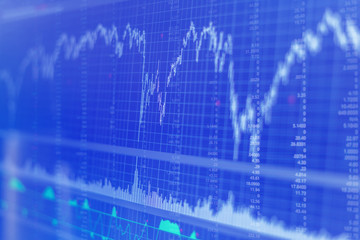 Candle stick graph chart of stock market investment trading
