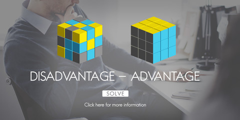 Disadvantage Advantage Comparison Decision Concept