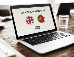 Protugal English Communication Language Concept