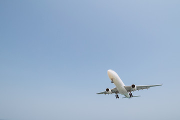 plane in a cloudless sky