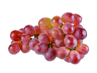 Red grapes isolated on white