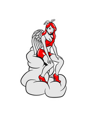 cloud angel wings bitch