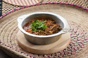 Chicken Saltah, popular arab yemeni stew