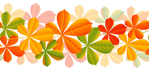 Autumn leaves seamless border for Your design