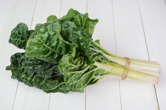 Fresh Green Silverbeet Leaves