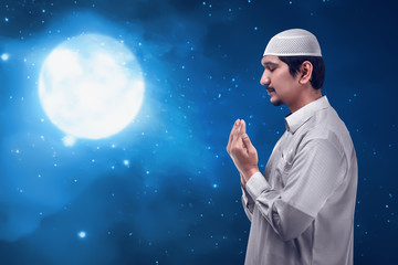 Young man asian muslim prayer