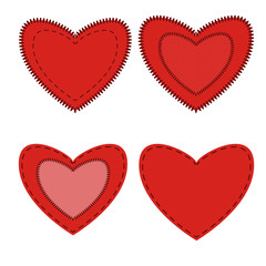 Heart. Set of design elements for greeting card.