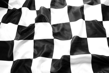 Black and white checkered racing flag