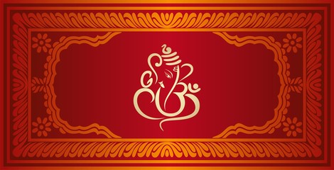 Ganesha, wedding card, royal Rajasthan, India